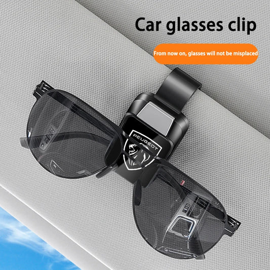 Car Eyeglass Holder Glasses Storage Clip Sunglasses Holder with Sponge Protection For New Peugeot 208 3008 308 2008 207 107